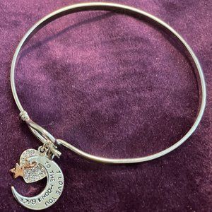 CH LA bracelet with rhinestone heart gold star and moon